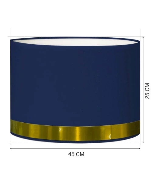 Abat-jours Lampadaires Abat-jour Lampadaire Jonc Bleu Et Or T 45 X H 25 3 Abat-jours Lampadaires Abat-jour Lampadaire Jonc Bleu Et Or T 45 X H 25 – Image 3