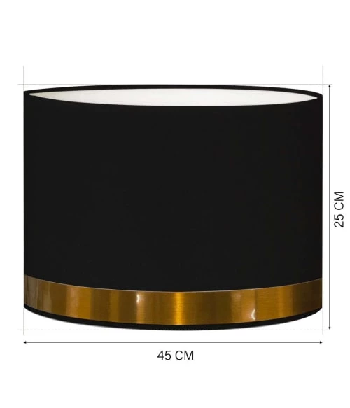 Abat-jours Lampadaires Abat-jour Lampadaire Jonc Noir Et Cuivre T 45 X H 25 3 Abat-jours Lampadaires Abat-jour Lampadaire Jonc Noir Et Cuivre T 45 X H 25 – Image 3