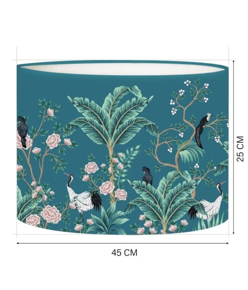 Abat-jours Lampadaires Abat-jour Lampadaire Jungle Bleu Canard T 45 X H 25 3 Abat-jours Lampadaires Abat-jour Lampadaire Jungle Bleu Canard T 45 X H 25 – Image 3