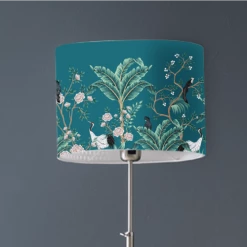 Abat-jours Lampadaires Abat-jour Lampadaire Jungle Bleu Canard T 45 X H 25 10 Abat-jours Lampadaires Abat-jour Lampadaire Jungle Bleu Canard T 45 X H 25 -Luminaires Contemporain Soldes abat jour lampadaire jungle bleu canard t 45 x h 25 2