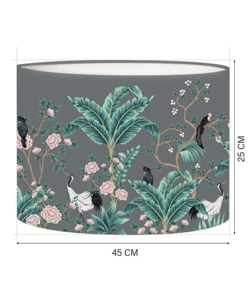 Abat-jours Lampadaires Abat-jour Lampadaire Jungle Gris T 45 X H 25 3 Abat-jours Lampadaires Abat-jour Lampadaire Jungle Gris T 45 X H 25 – Image 3
