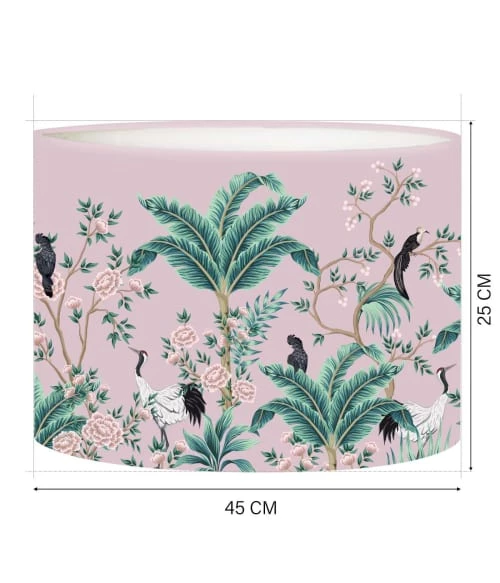 Abat-jours Lampadaires Abat-jour Lampadaire Jungle Rose Poudré T 45 X H 25 3 Abat-jours Lampadaires Abat-jour Lampadaire Jungle Rose Poudré T 45 X H 25 – Image 3