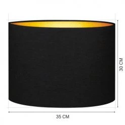Abat-jours Lampadaires Abat-jour Lampadaire Rond Noir Et Or T 35 X H 30 5 Abat-jours Lampadaires Abat-jour Lampadaire Rond Noir Et Or T 35 X H 30 -Luminaires Contemporain Soldes abat jour lampadaire rond noir et or t 35 x h 30 2