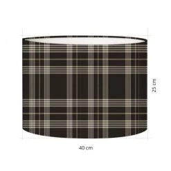Abat-jours Lampadaires Abat-jour Lampadaire Tartan Cristi T 40 X H 27 -Luminaires Contemporain Soldes abat jour lampadaire tartan cristi t 40 x h 27 2
