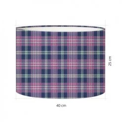Abat-jours Lampadaires Abat-jour Lampadaire Tartan Franci T 40 X H 27 -Luminaires Contemporain Soldes abat jour lampadaire tartan franci t 40 x h 27 2