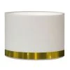 Abat-jours Lampes à Poser Abat-jour Pour Chevet Rond Blanc Jonc Or T 25 X H 20