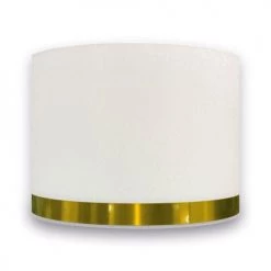 Abat-jours Lampes à Poser Abat-jour Pour Chevet Rond Blanc Jonc Or T 25 X H 20 -Luminaires Contemporain Soldes abat jour pour chevet rond blanc jonc or t 25 x h 20 3