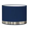 Abat-jours Lampes à Poser Abat-jour Pour Chevet Rond Bleu Jonc Aluminium T 25 X H 20