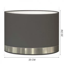 Abat-jours Lampes à Poser Abat-jour Pour Chevet Rond Gris Jonc Aluminium T 25 X H 20 -Luminaires Contemporain Soldes abat jour pour chevet rond gris jonc aluminium t 25 x h 20 2