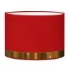 Abat-jours Lampes à Poser Abat-jour Pour Chevet Rond Rouge Jonc Cuivre T 25 X H 20