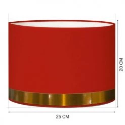 Abat-jours Lampes à Poser Abat-jour Pour Chevet Rond Rouge Jonc Cuivre T 25 X H 20 -Luminaires Contemporain Soldes abat jour pour chevet rond rouge jonc cuivre t 25 x h 20 2