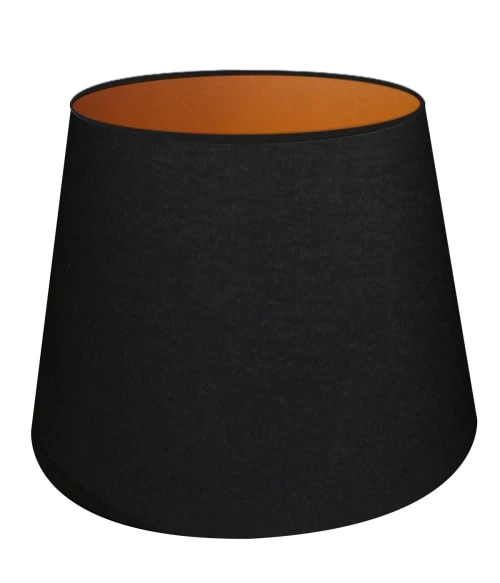 Abat-jours Lampadaires Abat-jour Pour Lampadaire Conique Noir Et Cuivre T 35 X H 25 1 Abat-jours Lampadaires Abat-jour Pour Lampadaire Conique Noir Et Cuivre T 35 X H 25