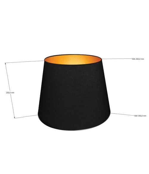 Abat-jours Lampadaires Abat-jour Pour Lampadaire Conique Noir Et Or T 35 X H 25 3 Abat-jours Lampadaires Abat-jour Pour Lampadaire Conique Noir Et Or T 35 X H 25 – Image 3