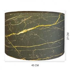 Abat-jours Lampes à Poser Abat-jour Rond Imprimé Marbre Noir M T 45 X H 27 -Luminaires Contemporain Soldes abat jour rond imprime marbre noir m t 45 x h 27 2
