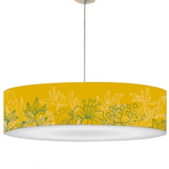 Abat-jours Suspensions Abat-jour Suspension Bouquet Vert Olive T 60 X H 25 -Luminaires Contemporain Soldes abat jour suspension bouquet jaune moutarde t 60 x h 25