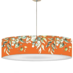 Abat-jours Lustres Abat-jour Suspension Branche Rose Poudré T 60 X H 25 -Luminaires Contemporain Soldes abat jour suspension branche mandarine t 60 x h 25 2