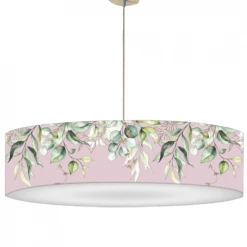 Abat-jours Lustres Abat-jour Suspension Branche Rose Poudré T 60 X H 25