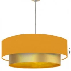 Abat-jours Suspensions Abat-jour Suspension Double Laqué Or Et Orange T 60 X H 30 -Luminaires Contemporain Soldes abat jour suspension double laque or et orange t 60 x h 30 2