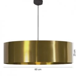 Abat-jours Suspensions Abat-jour Suspension Laqué Or Brillant D 60 X H 25 -Luminaires Contemporain Soldes abat jour suspension laque or brillant d 60 x h 25 2