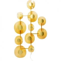 Kare Design Appliques Murales Et Spots Applique 11 Abat-jours En Verre Et Acier Doré -Luminaires Contemporain Soldes applique 11 abat jours en verre et acier dore 2