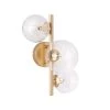Maisons Du Monde Appliques Murales Et Spots Applique 3 Globes En Verre Et Métal Doré
