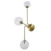 Maisons Du Monde Appliques Murales Et Spots Applique 3 Globes Verre Et Métal Doré Mat