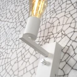 It's About Romi Appliques Murales Et Spots Applique Blanche Avec Tablette H25cm -Luminaires Contemporain Soldes applique blanche avec tablette h25cm 4