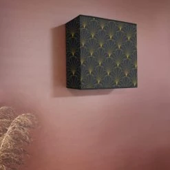 Abat-jours Appliques Murales Et Spots Applique Dorée Imprimé Noir Flora L : 25 X H 24 -Luminaires Contemporain Soldes applique doree imprime noir flora l 25 x h 24 2