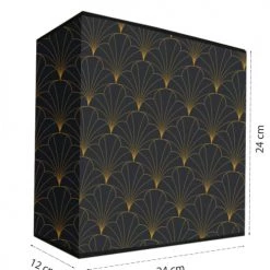 Abat-jours Appliques Murales Et Spots Applique Dorée Imprimé Noir Flora L : 25 X H 24