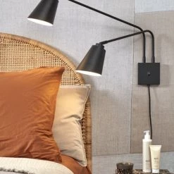 It's About Romi Appliques Murales Et Spots Applique En Fer Noir, H. 49cm -Luminaires Contemporain Soldes applique en fer noir h 49cm 3