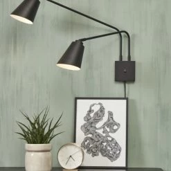 It's About Romi Appliques Murales Et Spots Applique En Fer Noir, H. 49cm -Luminaires Contemporain Soldes applique en fer noir h 49cm 4