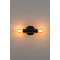 Zuiver Appliques Murales Et Spots Applique En Métal 2 Ampoules Noir -Luminaires Contemporain Soldes applique en metal 2 ampoules noir 2