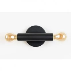 Zuiver Appliques Murales Et Spots Applique En Métal 2 Ampoules Noir -Luminaires Contemporain Soldes applique en metal 2 ampoules noir 4