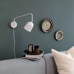 Dyberg Larsen Appliques Murales Et Spots Applique En Métal Blanc Mat, H 21,4 Cm D 11,5 Cm -Luminaires Contemporain Soldes applique en metal blanc mat h 21 4 cm d 11 5 cm 2