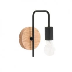 Maisons Du Monde Appliques Murales Et Spots Applique En Métal Noir Et Hévéa