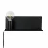 Lussiol Lighting Appliques Murales Et Spots Applique En Métal Noir H.12 Cm