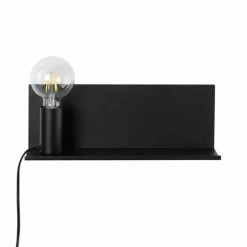 Lussiol Lighting Appliques Murales Et Spots Applique En Métal Noir H.12 Cm