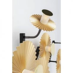 Kare Design Appliques Murales Et Spots Applique Murale 10 Abat-jours Dorée Et Acier Noir -Luminaires Contemporain Soldes applique murale 10 abat jours doree et acier noir 2