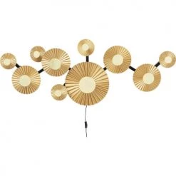 Kare Design Appliques Murales Et Spots Applique Murale 10 Abat-jours Dorée Et Acier Noir