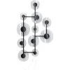 Kare Design Appliques Murales Et Spots Applique Murale 11 Abat-jours En Verre Et Acier Noir