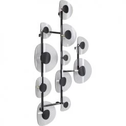 Kare Design Appliques Murales Et Spots Applique Murale 11 Abat-jours En Verre Et Acier Noir -Luminaires Contemporain Soldes applique murale 11 abat jours en verre et acier noir 4