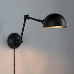 Drawer Appliques Murales Et Spots Applique Murale Articulée En Métal Noir -Luminaires Contemporain Soldes applique murale articulee en metal noir 2