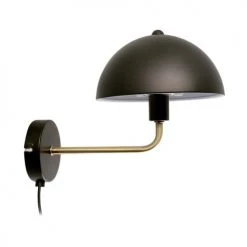 Present Time Appliques Murales Et Spots Applique Murale Bonnet Métal Noir