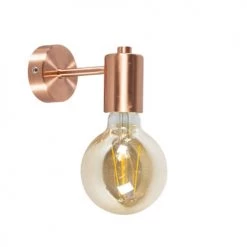 QAZQA Appliques Murales Et Spots Applique Murale En Acier Cuivre -Luminaires Contemporain Soldes applique murale en acier cuivre 5