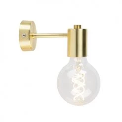 QAZQA Appliques Murales Et Spots Applique Murale En Acier Doré/laiton -Luminaires Contemporain Soldes applique murale en acier dore laiton 4