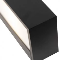 QAZQA Appliques Murales Et Spots Applique Murale En Aluminium Noir -Luminaires Contemporain Soldes applique murale en aluminium noir 8