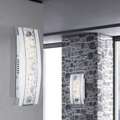 Keria Appliques Murales Et Spots Applique Murale En Métal Argente -Luminaires Contemporain Soldes applique murale en metal argente 1