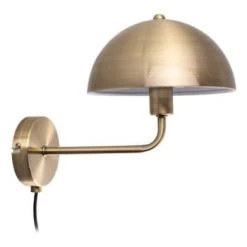 Leitmotiv Appliques Murales Et Spots Applique Murale Champignon En Métal Gris -Luminaires Contemporain Soldes applique murale en metal bonnet dore antique