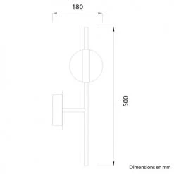 Mantra Appliques Murales Et Spots Applique Murale En Métal Noir -Luminaires Contemporain Soldes applique murale en metal noir 7