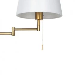 QAZQA Appliques Murales Et Spots Applique Murale En Tissu Bronze -Luminaires Contemporain Soldes applique murale en tissu bronze 4